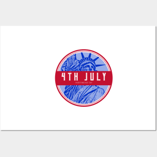 Statue Of Liberty 4th Of July Posters and Art